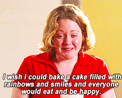 tumblr - rainbows and smiles cake
