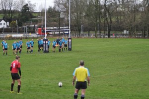 Jack Jones prepares to convert another try. Photograph: Chris Bickley