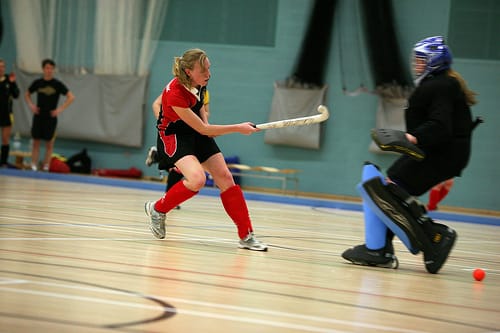 Indoor hockey ladies claim a close victory for Lancaster