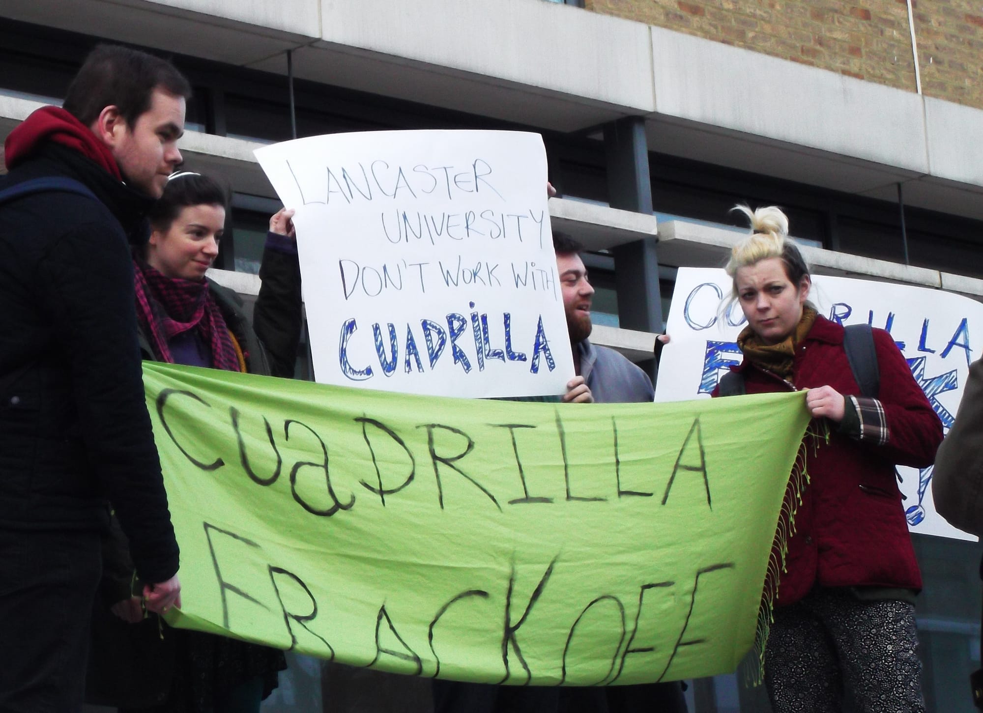 Students let Cuadrilla know the fracking score