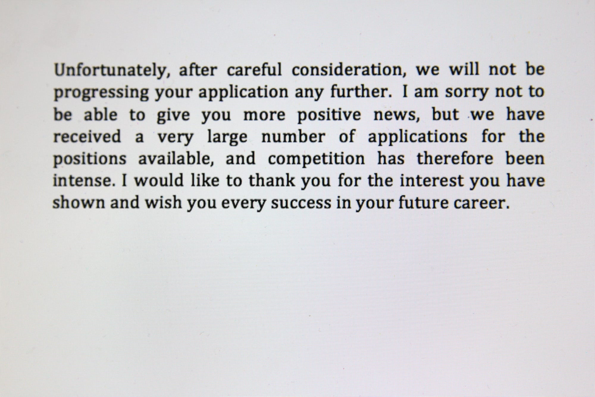 How to handle rejection