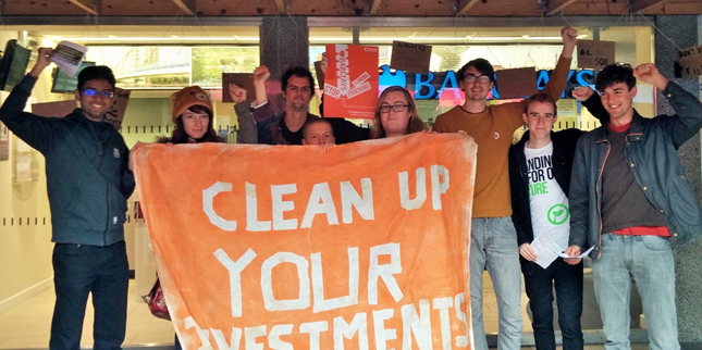 Students of Lancaster University challenge Barclays over fracking investments