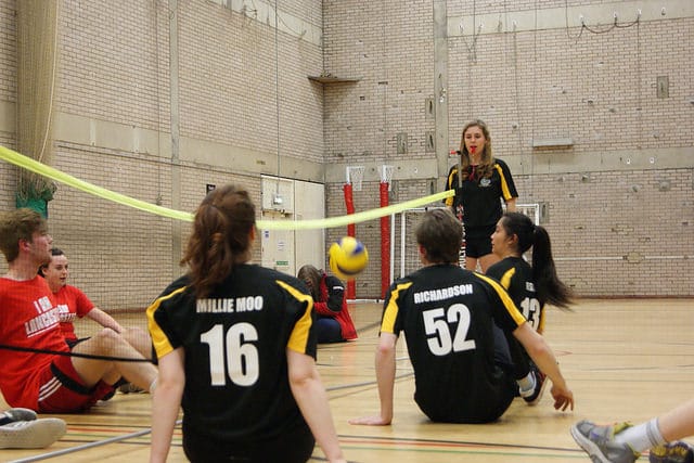 Lancaster straight sets at friendly sitting volleyball