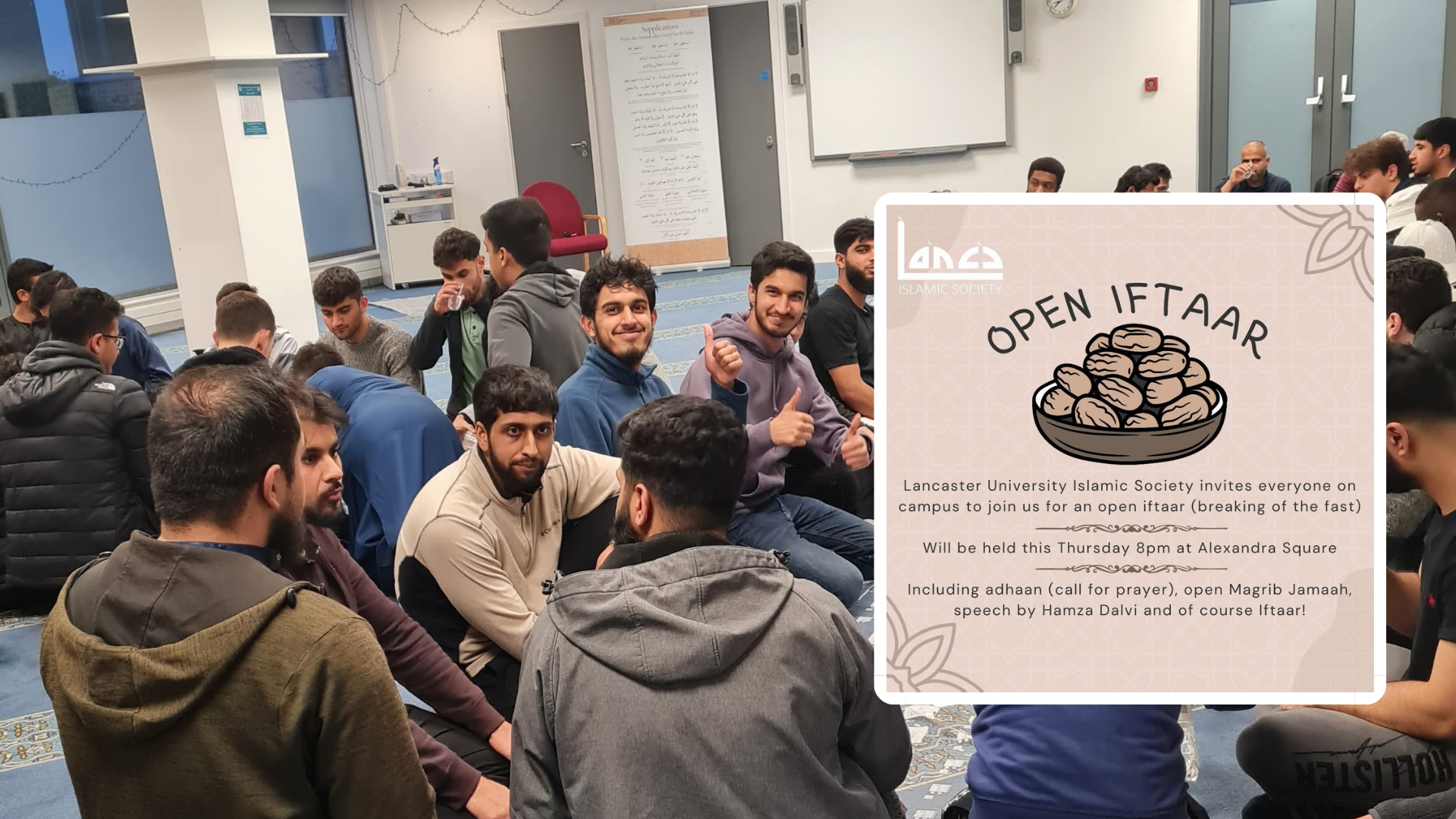 Lancaster University Islamic Society Invites Students To An Open Iftaar