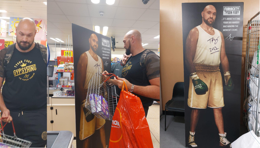 Signed Tyson Fury Cut-out to be Auctioned at Iceland Lancaster