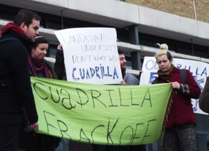 Students let Cuadrilla know the fracking score