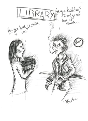 Libraries are for learning – not smoking