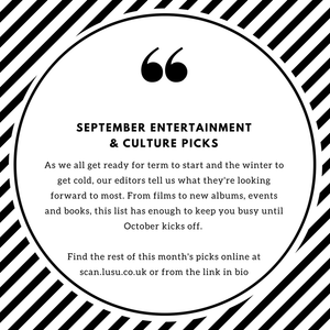 Carolynne Editors' Entertainment & Culture Picks for September