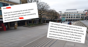 Lancaster Uni tells students worried about COVID-19 to suspend their studies