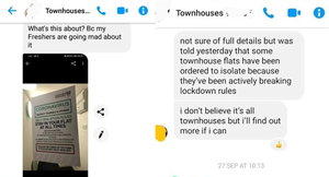 “STAY IN YOUR FLAT AT ALL TIMES” and other misleading communication from Lancaster Uni